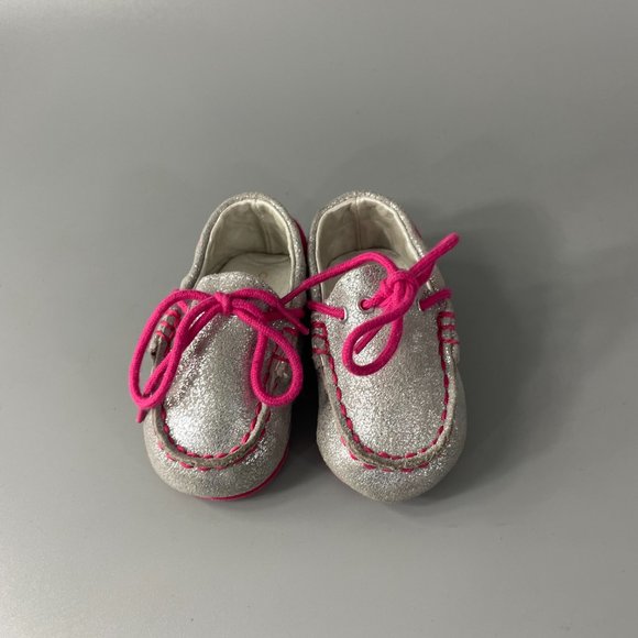 Cole Haan Toddler Silver Grant Driver Moccasins Size 2M - Picture 4 of 11